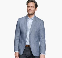 Washed Linen-Blend Blazer