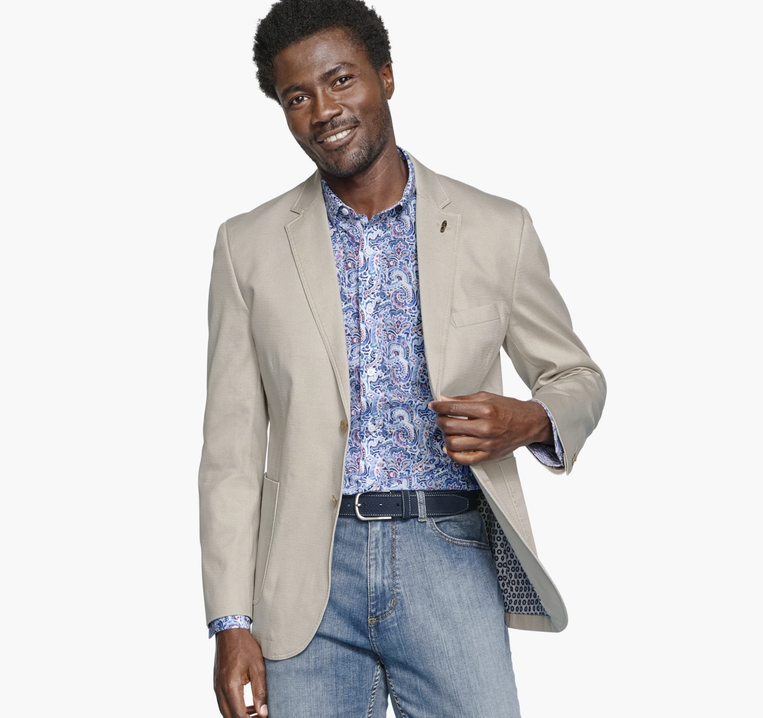 Washed Cotton Dobby Blazer 4 Washed Cotton Dobby Blazer - Image 2