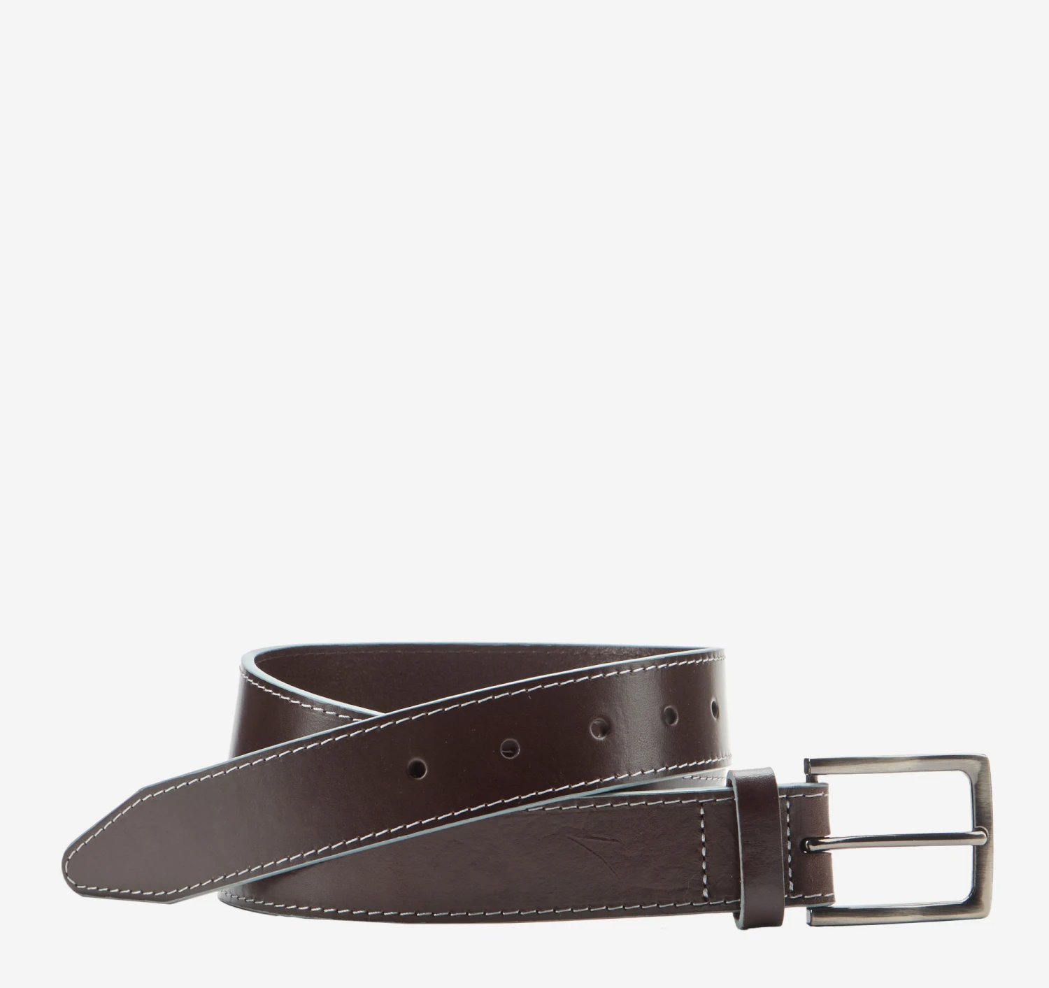 Waxy Gray-Edged Leather Belt 3 Waxy Gray-Edged Leather Belt